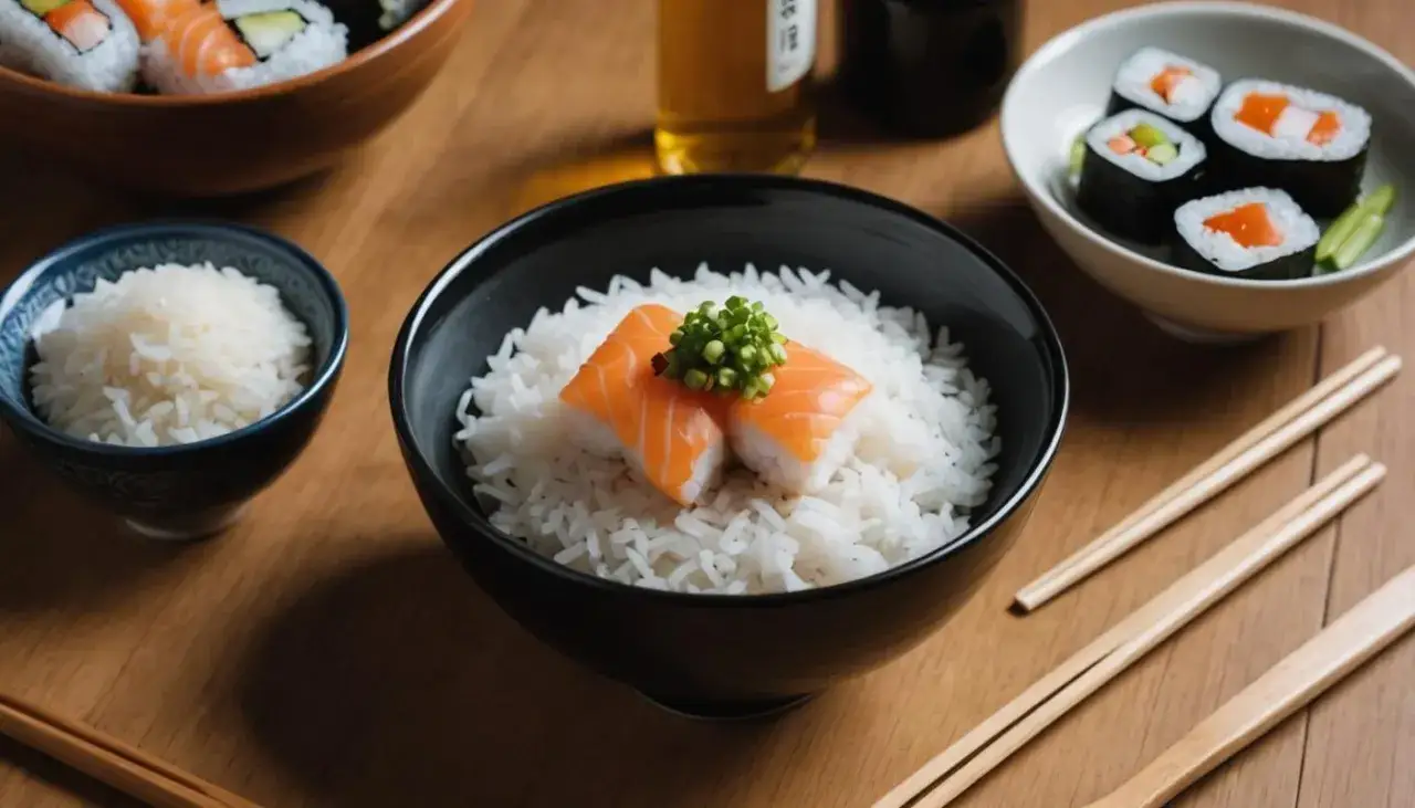 składniki zaprawy do sushi ocet ryżowy cukier sól