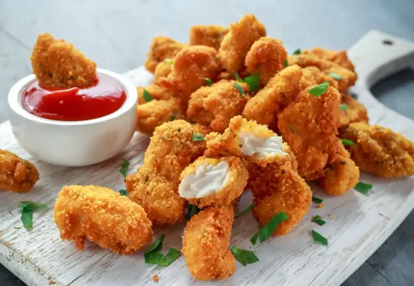 Chrupiące nuggetsy w panko, idealne do maczania w keczupie. Pyszna przekąska na każdą okazję.